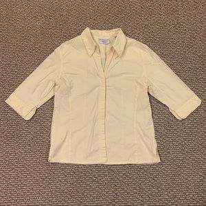 Lord & Taylor yellow button-down shirt